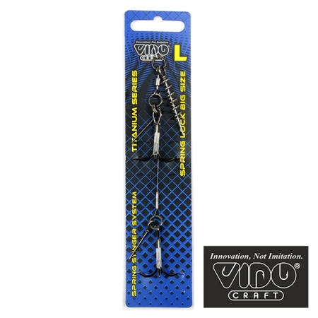 Стингер Vido Craft цветной титановый со спиралью Spring Lock Big Size S 7cm