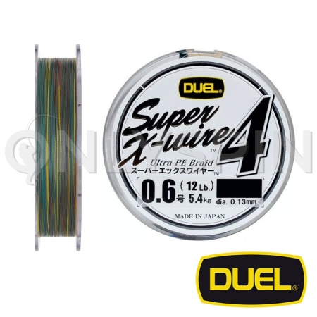 Шнур Duel Super X-Wire 4 200m 5Color-Yellow Marking #1.2 0.19mm 9kg