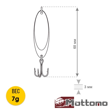 Блесна Mottomo Skill Blade 7 Fluo