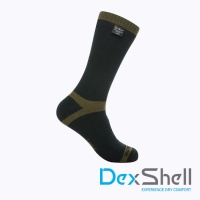 Водонепроницаемые носки DexShell Trekking черный/зеленый L(43-46)