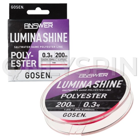 Эстер Gosen Answer Lumina Shine Polyester 200m pink 0.2 0.074mm 0.5kg