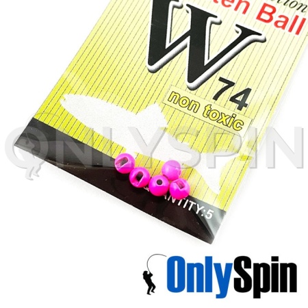 Вольфрамовые головки OnlySpin 1.9gr 6.3mm розовый 5шт