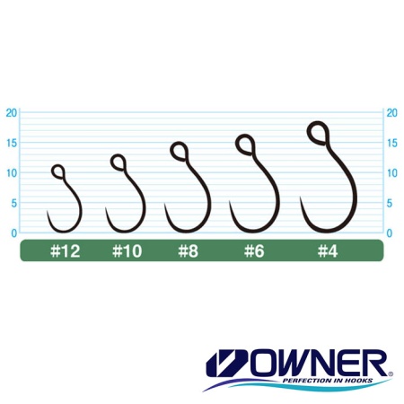 Крючки одинарные Owner S-55BLM Barbless 8 9шт