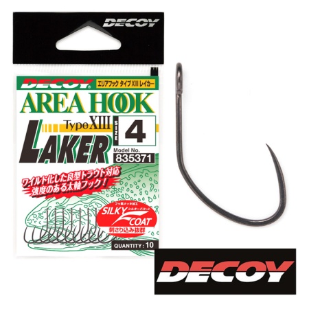 Крючки одинарные Decoy AH-Type XIII Laker #6 10шт Крючки одинарные Decoy AH-Type XIII Laker #6 10шт