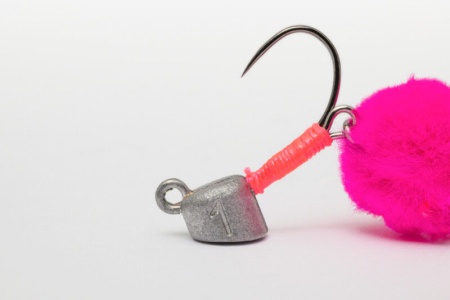 Джиг-головка с подвесом Jackall Timon Egg Pompon 1.5gr Kiiro