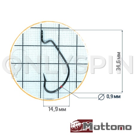 Крючки офсетные Mottomo JS-18 #1/0 8шт