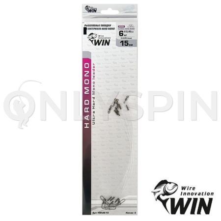 Поводки WIN Hard Mono 0.4mm 15cm 6kg 5шт