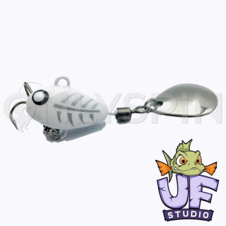 Тейл-спиннер UF Studio Hurricane 10gr White Gost