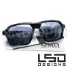 Очки LSD Blue Hunt Piano Black with Blue Logo Light Smoke Silver Mirror