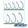 Крючки офсетные Owner 5109 J-Light Worm Hook Black Chrome 2/0 6шт