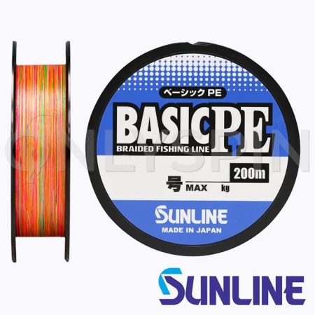 Шнур Sunline Basic PE HG 200m multicolor #1 16lb 0.171mm 7.7kg