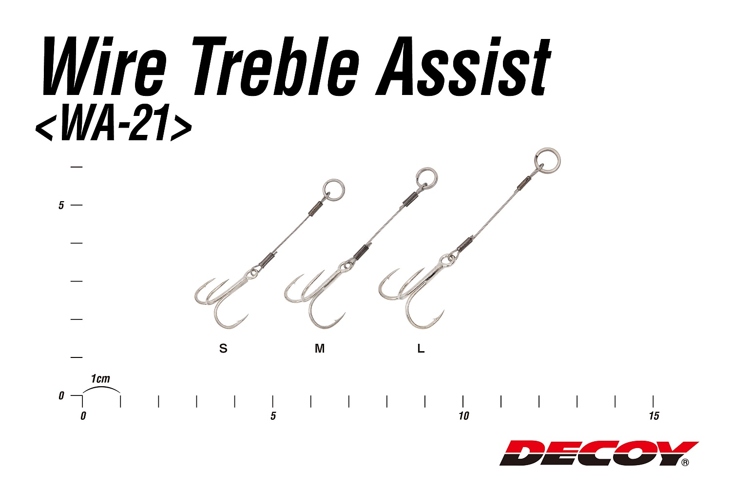 Крючки ассисты Decoy WA-21 Wire Treble Assist M 2шт