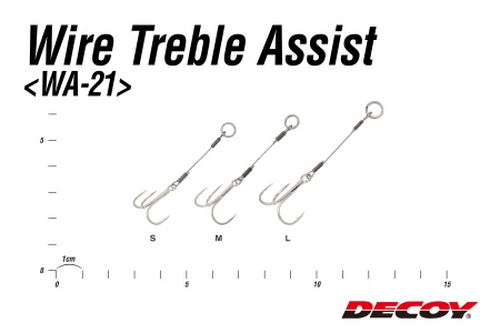 Крючки ассисты Decoy WA-21 Wire Treble Assist M 2шт