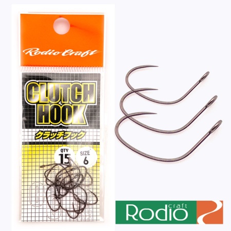 Крючки одинарные Rodio Craft Clutch Hook #6 15шт Крючки одинарные Rodio Craft Clutch Hook #6 15шт