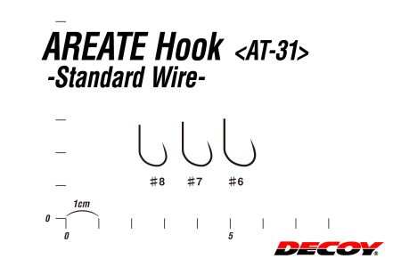 Крючки одинарные Decoy AT-31 Areate Hook #7 10шт