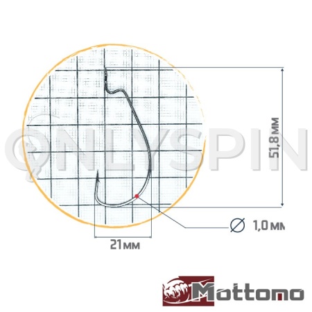 Крючки офсетные Mottomo JS-19 #3/0 6шт