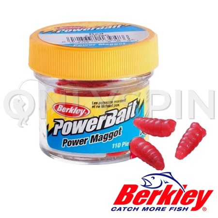 Мягкие приманки Berkley Power Maggot Red 110шт