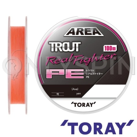 Шнур Toray Area Trout Real Fighter PE X4 100m pink #0.2 0.074mm 2.1kg