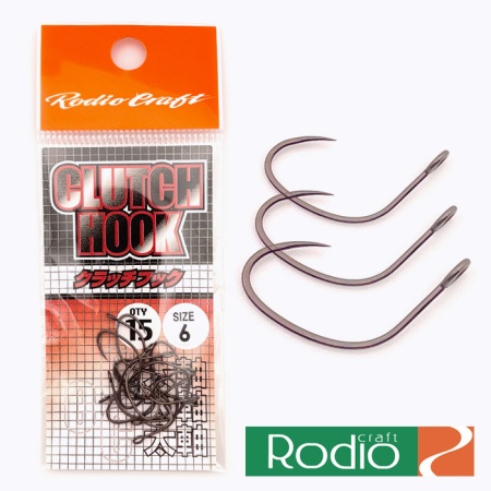Крючки одинарные Rodio Craft Clutch Hook Thick Shaft #6 50шт