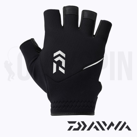 Перчатки Daiwa Cold Protection Light Grip Gloves 5 Cuts DG-6325W Black 2XL