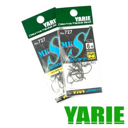 Крючки одинарные Yarie MK S Sharp 727 #8 16шт