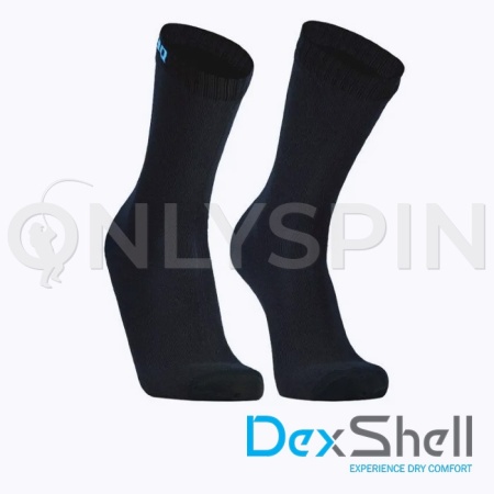 Водонепроницаемые носки DexShell Ultra Thin Crew черный/голубой L(43-46)