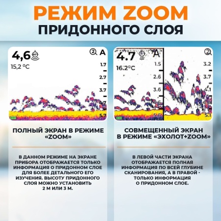 Портативный 2-х лучевой эхолот с глубомером Calypso FFS-02 Comfort Plus