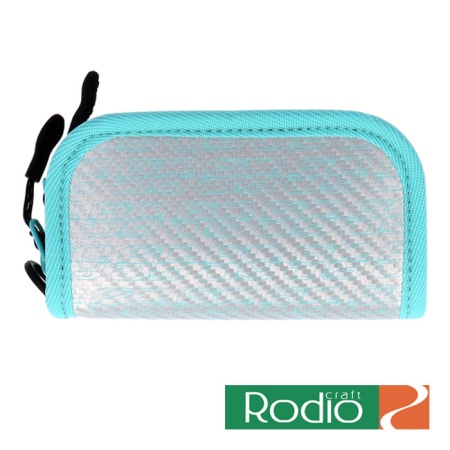 Кошелек для блесен Rodio Craft Carbon Wallet Mini Long silver/turquoiz