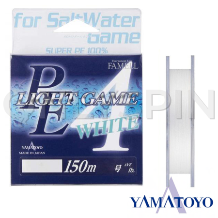 Шнур Yamatoyo Light Game PE X4 150m white #0.4 0.104mm 3.1kg
