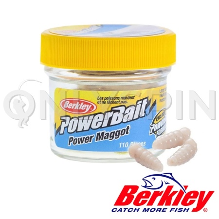 Мягкие приманки Berkley Power Maggot White 110шт