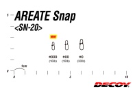 Застежки Decoy SN-20 Areate Snap #00 8kg 10шт