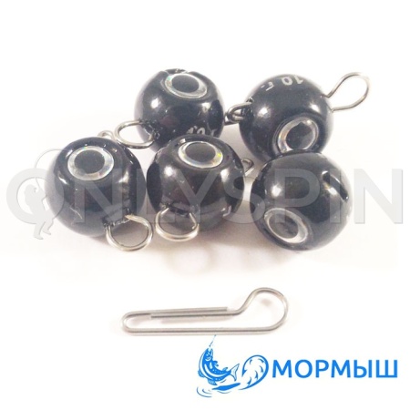 Груз Мормыш Чебурашка разборная черная 3gr 10шт