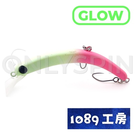 Воблер 1089 Koubou Sakasanyoro Slim 60FS 04 Glow & Glow