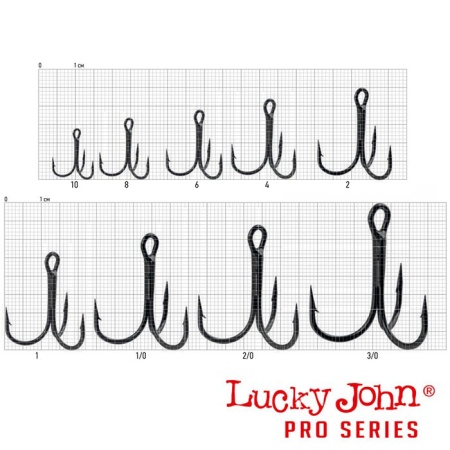 Крючки тройные Lucky John LJH234 #1/0 6шт