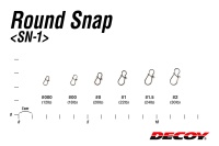 Застежки Decoy Round Snap SN-1 #00 8.1kg 13шт