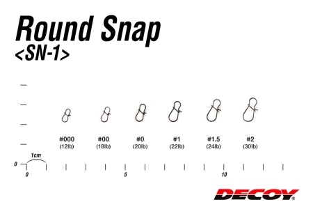 Застежки Decoy Round Snap SN-1 #0 9kg 13шт