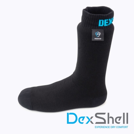 Водонепроницаемые носки DexShell Ultra Thin Crew черный/голубой M(39-42)