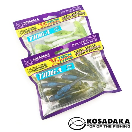 Мягкие приманки Kosadaka Tioga 75 GTR 10шт