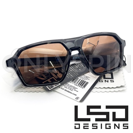 Очки LSD Blue Hunt Piano Black with Blue Logo Dark Brown