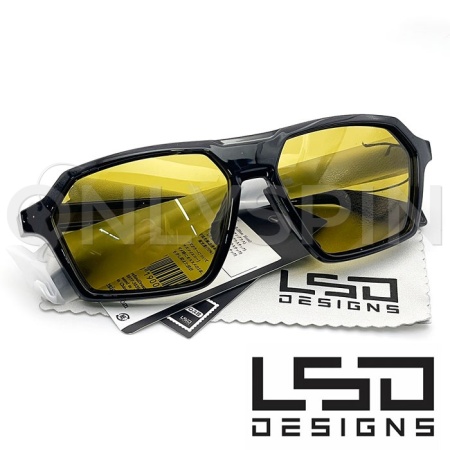 Очки LSD Blue Hunt Piano Black with Blue Logo Mazume Yellow