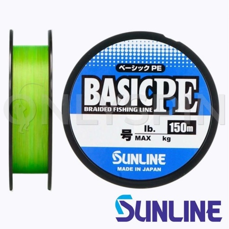Шнур Sunline Basic PE HG 150m light green #1.2 20lb 0.187mm 9.2kg