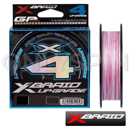 Шнур X-Braid Upgrade X4 150m white/pink #0.3 6lb 0.09mm 2.7kg