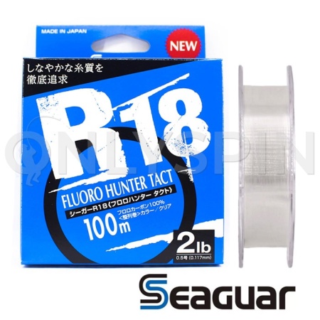 Флюорокарбон Seaguar Kureha R18 Fluoro Hunter Tact 100m #0.8 3lb 0.148mm 1.5kg