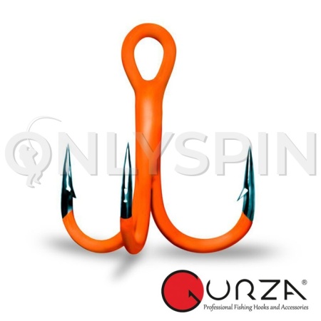 Крючок тройной Gurza Round Treble Hook ST-36 UV #4 BC orange