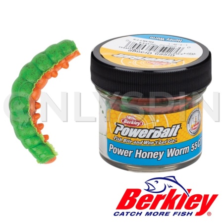 Мягкие приманки Berkley Power Honey Worm 25 Green Orange