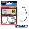 Крючки офсетные Owner 5109 J-Light Worm Hook Black Chrome 2/0 6шт