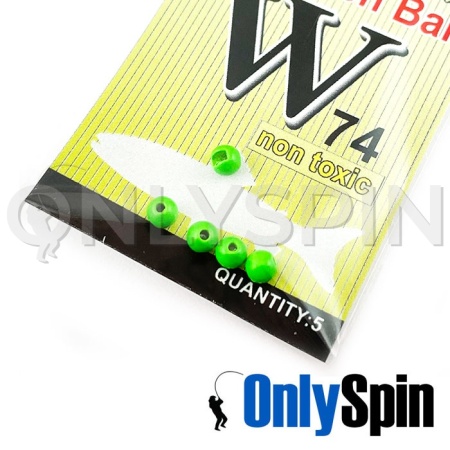 Вольфрамовые головки OnlySpin 1.3gr 5.5mm зеленый 5шт