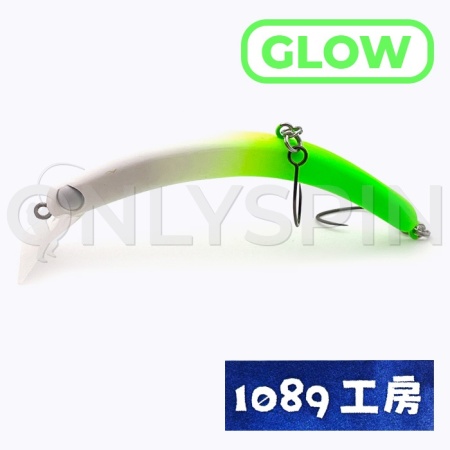 Воблер 1089 Koubou Sakasanyoro Slim 60FS NDM-06 glow