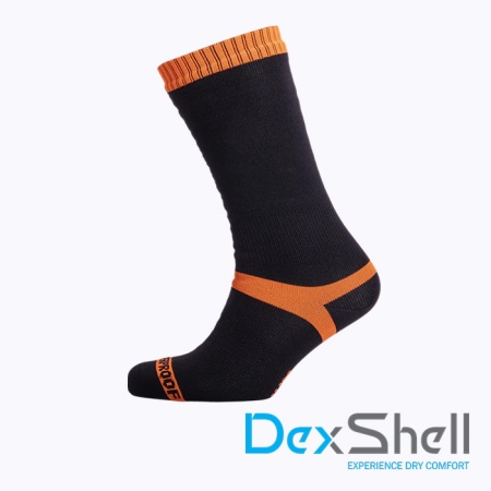 Водонепроницаемые носки DexShell Hytherm Pro черный/оранжевый M(39-42)