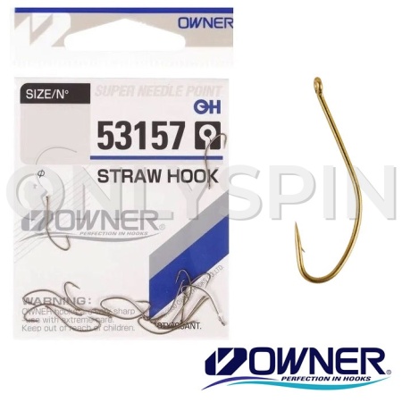 Крючки одинарные Owner 53157 Brown Straw Hook 10 14шт